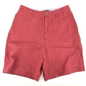 Chaps Men's Salmon Pink Cotton Flat Front‎ Chino Shorts (32/8.5)